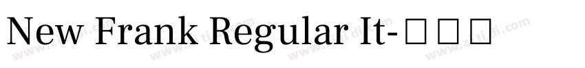 New Frank Regular It字体转换